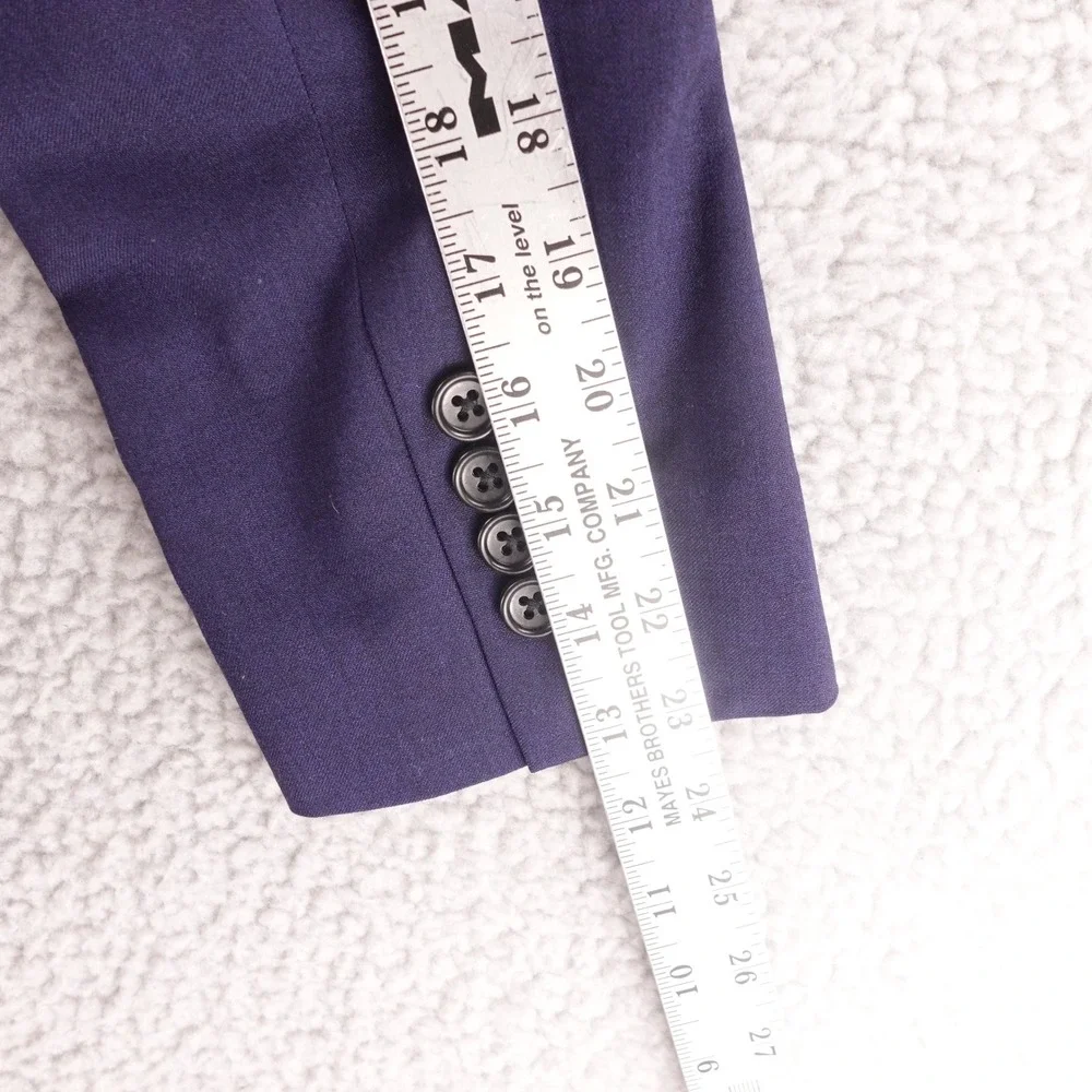 Bonobos Mens 36S Jetsetter Slim Fit Blue Wool Blend Blazer Sport Coat